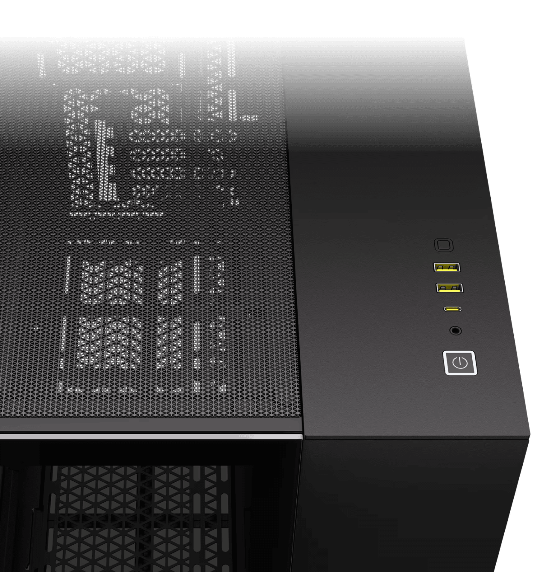 CORSAIR 2500X Black - Dual Chamber, Tempered Glass, mATX Mid Tower Case 60 Panel10 Image 6