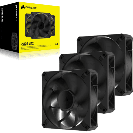 CORSAIR RS120 MAX Triple Pack Black (CO-9050171-WW) Fans - 120mm PWM Thick (30mm) Fans