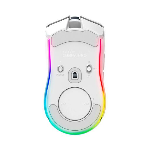 Razer Cobra Pro Wireless White Gaming Mouse - 70g, 30000 dpi, Chroma RGB Lighting, Optical Mouse Switches Gen-3, Bluetooth & USB Type C