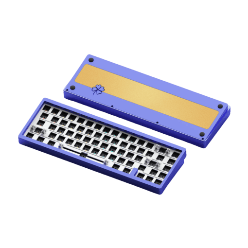 Kit Lucky65 Keyboard - 3 modes, CNC Aluminium, Gasket Mount, Hotswap, Per-key RGB Lights, Anodized/Electro Colors, Aluminum gold weight, 3750mAh Battery