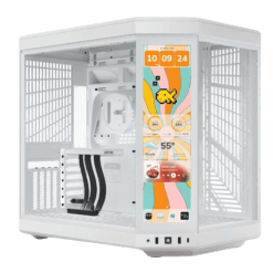 Hyte Y70 Touch Infinite Snow White Modern Aesthetic Case - White/White Mid-Tower ATX size