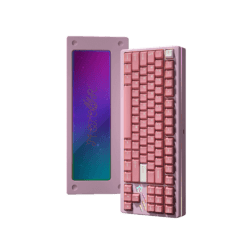 Kit Meteor80 R2 Keyboard - Case Color E-Pink - Tạ PVD Prism - 3 Mode Plate Alu , No Chamfer