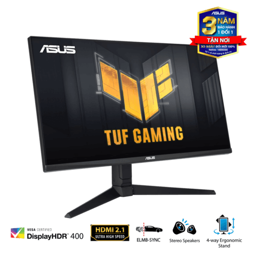 ASUS TUF GAMING VG28UQL1A Gaming Monitor - 28 inch Curved, 4K UHD, 144Hz, IPS, G-Sync Compatible
