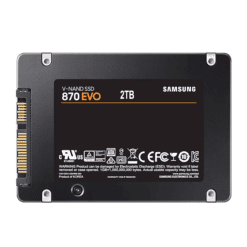 Samsung 870 EVO 2TB SSD - SATA III (MZ-77E2T0BW) 11 vn 870 evo sata 3 2 5 ssd mz 77e2t0bw 539160565