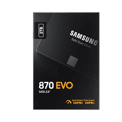 Samsung 870 EVO 2TB SSD - SATA III (MZ-77E2T0BW)