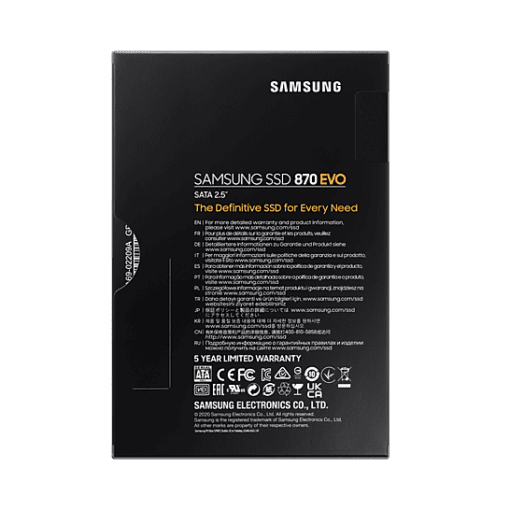 Samsung 870 EVO 2TB SSD - SATA III (MZ-77E2T0BW)