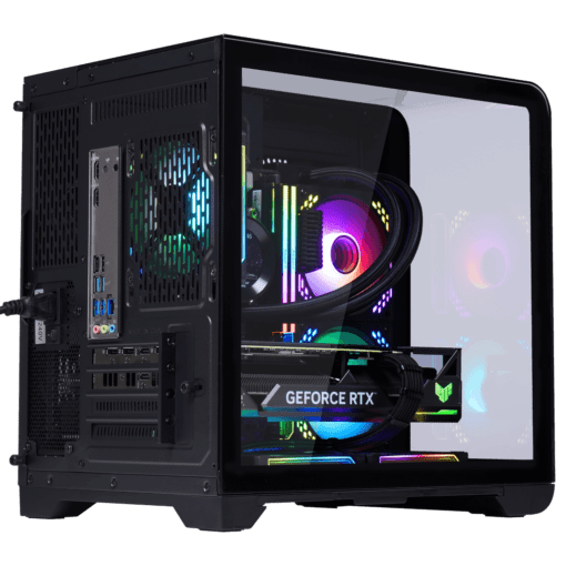 MIK BARBATOS M Black - M-ATX, CURVED GLASS with display screen Case