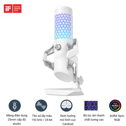 Microphone ASUS ROG Carnyx MoonLight White USB Gaming Microphone