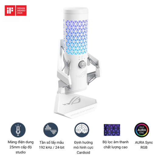Microphone ASUS ROG Carnyx MoonLight White USB Gaming Microphone