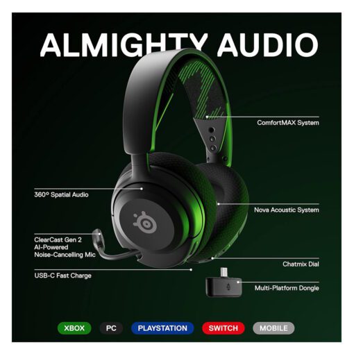 Steelseries Arctis Nova 4X Wireless Gaming Headset – Black