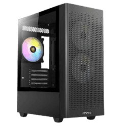 Antec NX Series NX500M ARGB Case - Black, Mesh Front Panel, 3x 120mm ARGB included
