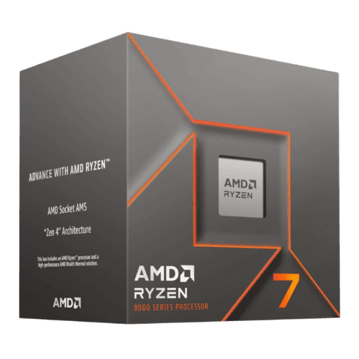 AMD Ryzen 7 8700F Processor - 8C16T, 4.1 GHz Boost 5.0 GHz, AM5 Phoenix Zen 4, PCIe® 4.0, AMD Wraith Stealth, NPU Partial