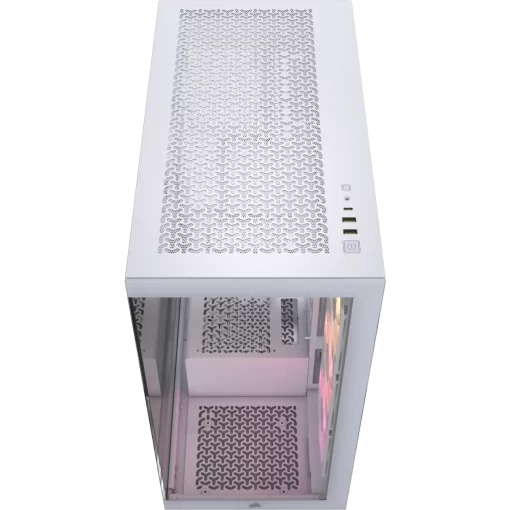 CORSAIR 3500X ARGB White Glass PC Case - Mid-Tower, 3x RS120 ARGB fans, Reverse Connection Motherboard Compatible