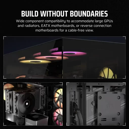 CORSAIR 3500X Black Mid-Tower Glass PC Case - Mid-Tower, Reverse Connection Motherboard Compatible
