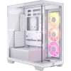 CORSAIR iCUE LINK 3500X RGB White Glass PC Case - Mid-Tower, 3x RS120 ARGB fans + iCUE LINK System Hub, Reverse Connection Motherboard Compatible