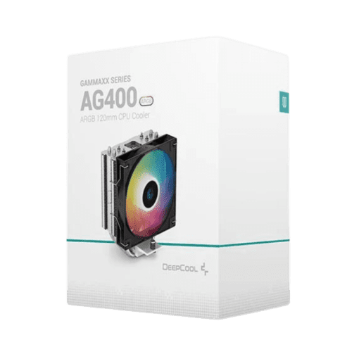 Deepcool AG400 ARGB CPU Air Cooler - 4 Heat Pipes, 1x120mm Fan, Intel LGA 1700/AMD AM5 Support