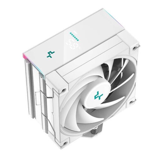 Deepcool AK400 DIGITAL WH CPU Air Cooler - White, 4 heatpipes, ARGB LED strips, 1x 120mm FK120 PWM fan, Intel LGA 1700/AMD AM5 Support