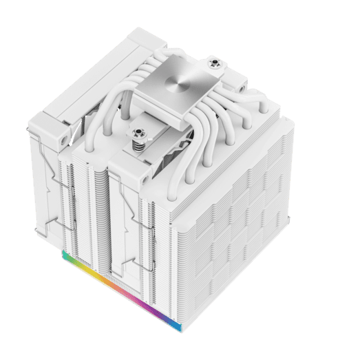 DEEPCOOL AK620 DIGITAL WH High Performance Dual Tower CPU Air Cooler - White, 6 heatpipes, 2x 120mm FDB fans, Intel LGA 1700/AMD AM5 Support