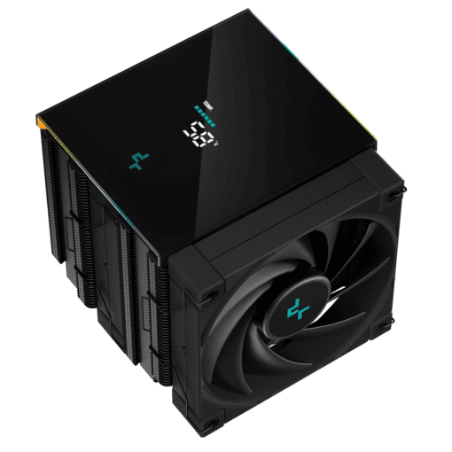 DEEPCOOL AK620 DIGITAL High Performance Dual Tower CPU Air Cooler - Black, 6 heatpipes, 2x 120mm FDB fans, Intel LGA 1700/AMD AM5 Support