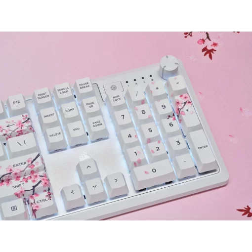 CORSAIR K70 CORE SE RGB Mechanical Gaming Keyboard - Cherry Blossom, Full-size RGB, Palmrest, PreLub MLX Red Linear Switches, Sound Dampening