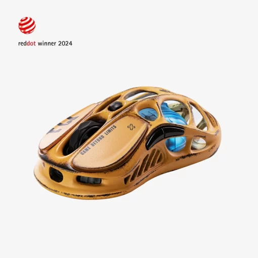 GravaStar Mercury M1 Pro Battle Worn Edition Wireless Gaming Mouse - Yellow