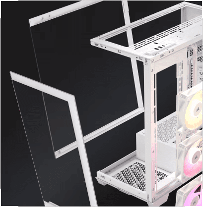 CORSAIR 3500X ARGB White Glass PC Case - Mid-Tower, 3x RS120 ARGB fans, Reverse Connection Motherboard Compatible 28