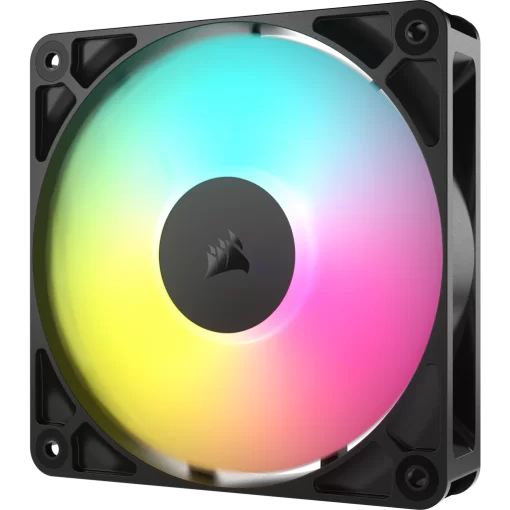 CORSAIR RS140 ARGB Dual Pack Black (CO-9050183-WW) Fans - 2x 140mm 1700RPM Static Pressure RGB Fan, Daisy Chain 4 Pin PWM, +5V ARGB Connections