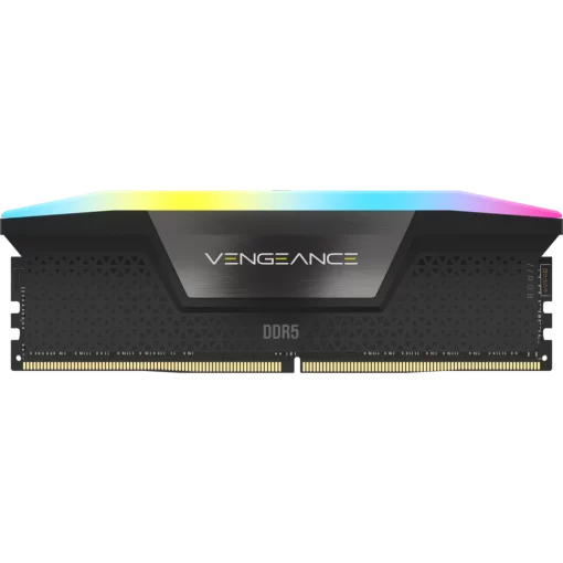 CORSAIR Vengeance RGB Black 64GB Memory Kit - Black, 64GB (2x32GB) 6000MHz C40 DDR5 (CMH64GX5M2B6000C40)
