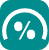 percentage icon white