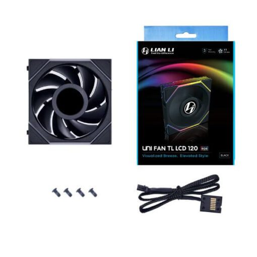 Lian Li UNI FAN TL LCD 120 Single Black Fan (12TLLCD1B) - 1x 120mm fans