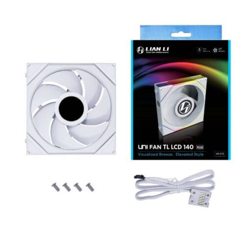 Lian Li UNI FAN TL LCD 140 Single White Fan (14TLLCD1W) - 1x 140mm fans