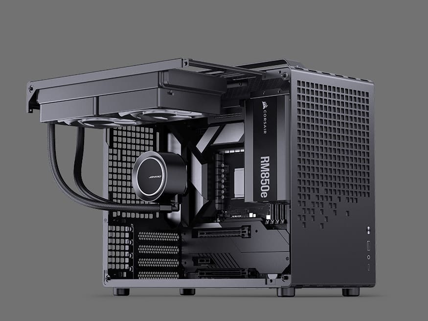Jonsbo Z20 Black Orange Mini Case - Micro-ATX, Detachable Carrying handle, support 240 AIO 34 202312930178