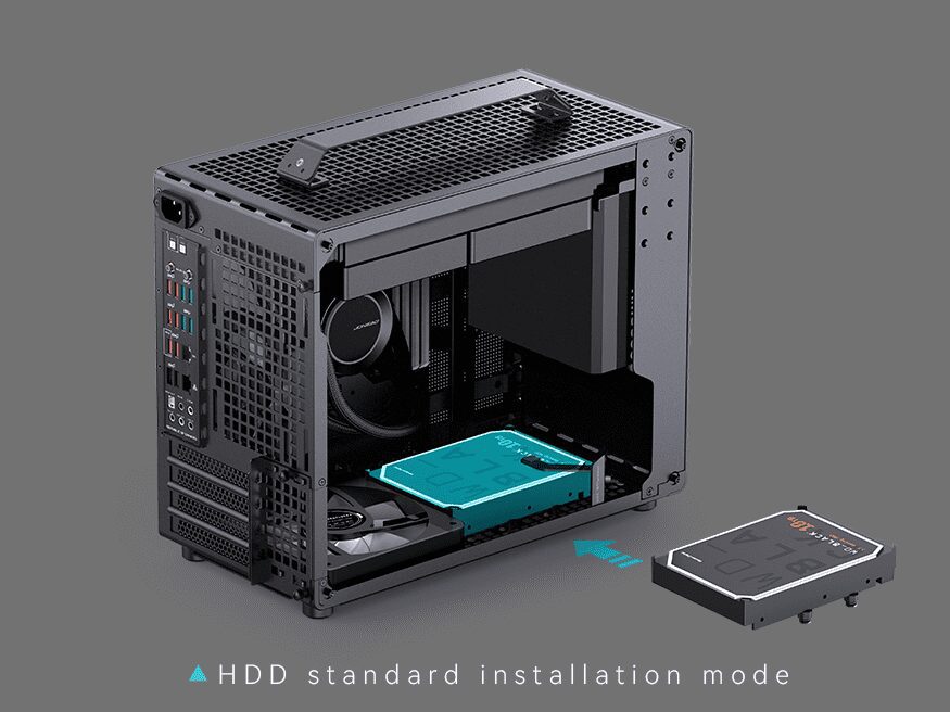 Jonsbo Z20 Black Orange Mini Case - Micro-ATX, Detachable Carrying handle, support 240 AIO 43 20241567011