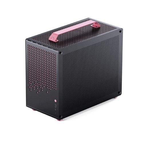 Jonsbo Z20 Black Pink Mini Case - Micro-ATX, Detachable Carrying handle, support 240 AIO