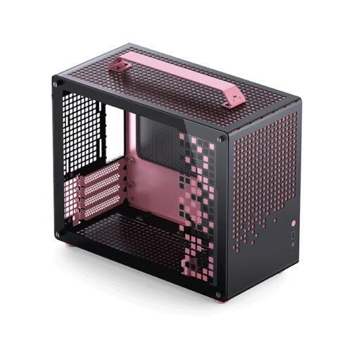 Jonsbo Z20 Black Pink Mini Case - Micro-ATX, Detachable Carrying handle, support 240 AIO