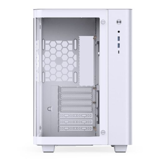 Jonsbo TK-3 White One-piece Curved Glass Mid-Tower Case - Support BTF MB, Dual 360 AIO
