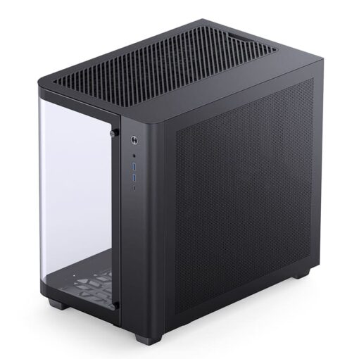 Jonsbo TK-3 Black One-piece Curved Glass Mid-Tower Case - Support BTF MB, Dual 360 AIO