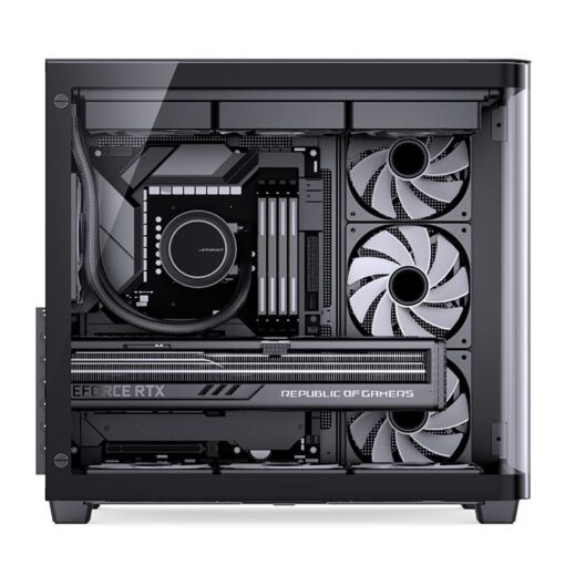 Jonsbo TK-3 Black One-piece Curved Glass Mid-Tower Case - Support BTF MB, Dual 360 AIO