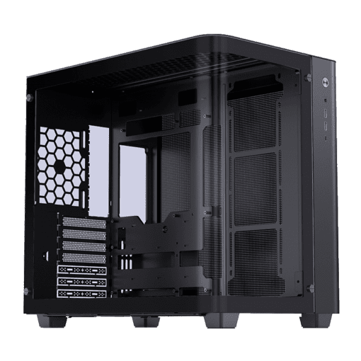 Jonsbo TK-3 Black One-piece Curved Glass Mid-Tower Case - Support BTF MB, Dual 360 AIO