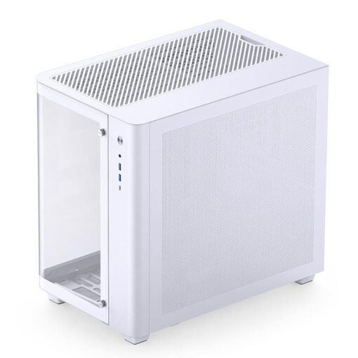 Jonsbo TK-3 White One-piece Curved Glass Mid-Tower Case - Support BTF MB, Dual 360 AIO