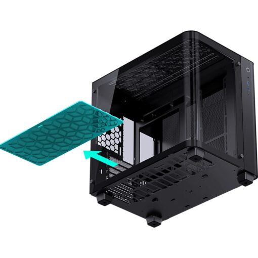 Jonsbo TK-3 Black One-piece Curved Glass Mid-Tower Case - Support BTF MB, Dual 360 AIO