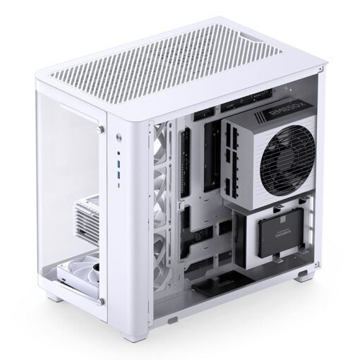 Jonsbo TK-3 White One-piece Curved Glass Mid-Tower Case - Support BTF MB, Dual 360 AIO
