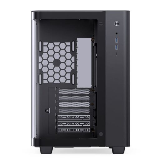 Jonsbo TK-3 Black One-piece Curved Glass Mid-Tower Case - Support BTF MB, Dual 360 AIO