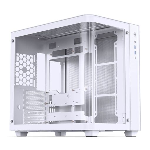 Jonsbo TK-3 White One-piece Curved Glass Mid-Tower Case - Support BTF MB, Dual 360 AIO