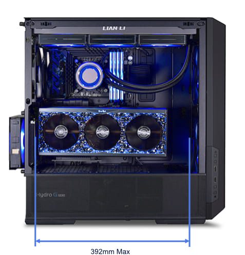 Lian Li LANCOOL 216 RGB Black Case - Mesh, 2x160mm ARGB fans front, 1x140mm PWM fan rear 48 216 1031 023 1