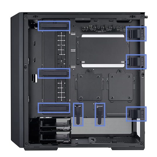 Lian Li LANCOOL 216 RGB Black Case - Mesh, 2x160mm ARGB fans front, 1x140mm PWM fan rear 55 216 1031 030