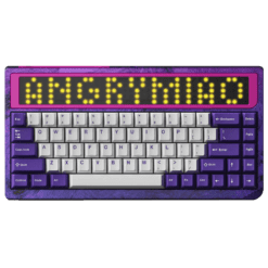 ANGRY MIAO AM 65 RGB Keyboard - Base Kit - Violet Fury - 65%, Leaf Spring Mounting, 3 modes, 10000mAh battery, DIY LED Screen