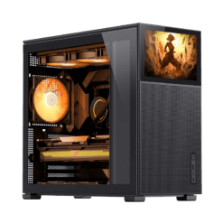 Jonsbo D41 MESH SCREEN Black ATX Mid Tower Case - Sub HD-LCD Display,Support GPU RTX 4090 + 360 AIO + ATX Power