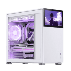 Jonsbo D41 STD SCREEN White ATX Mid Tower Case - Sub HD-LCD Display,Support GPU RTX 4090 + 360 AIO + ATX Power