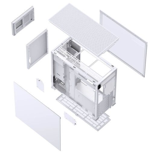 Jonsbo D41 STD SCREEN White ATX Mid Tower Case - Sub HD-LCD Display,Support GPU RTX 4090 + 360 AIO + ATX Power